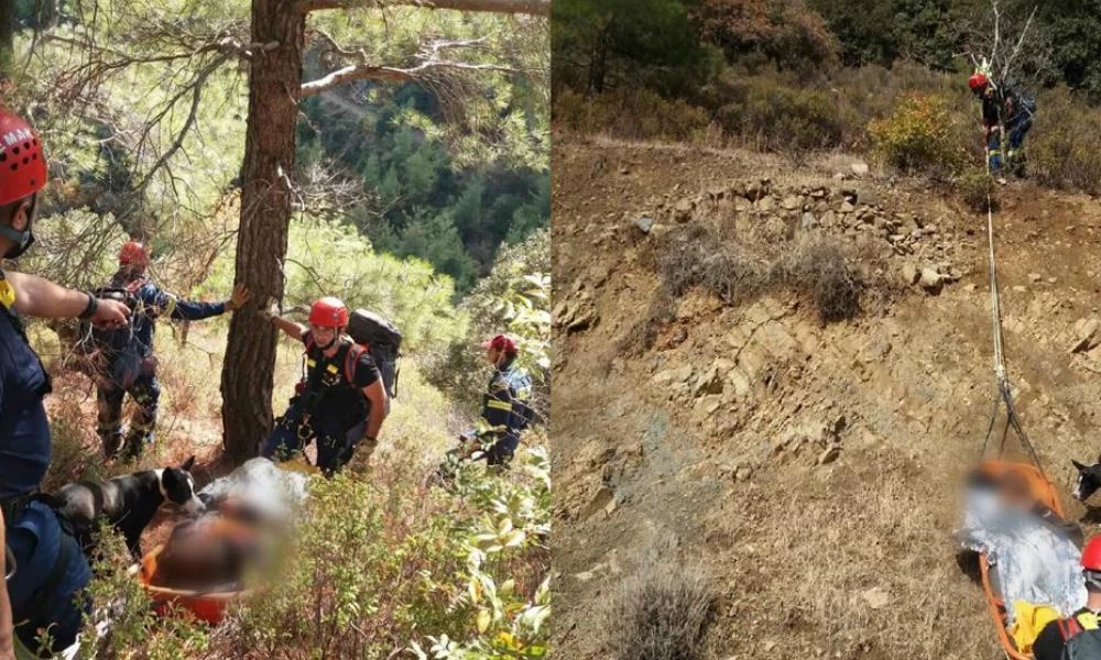 Πάτρα: Επιχείρηση σωτηρίας ενός σκύλου απο χαράδρα 60 μέτρων – Εικόνες από την επιχείρηση